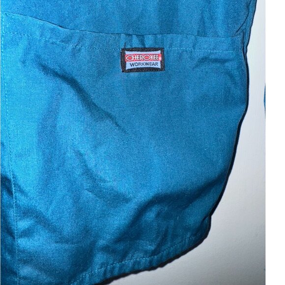 Cherokee Workwear Authentic Button-Up Jacket 2XL Blue 65% Polyester 35% Cotton - Picture 4 of 8